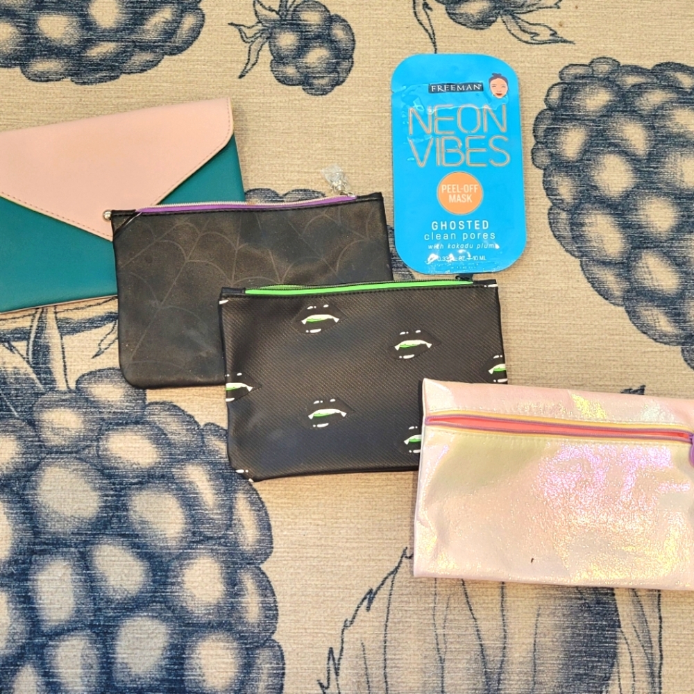 ipsy Makeup Bags and Freeman Neon Vibes Peel-Off Mask Set
